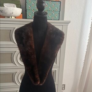 Elegant Brown Fur Wrap